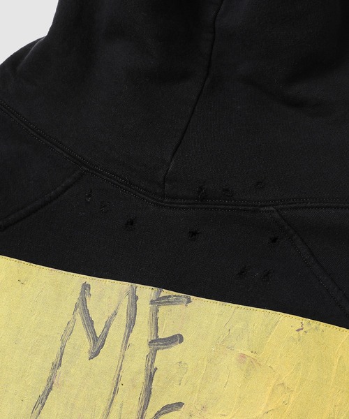 RAF SIMONS(ラフシモンズ)の「Washed big fit hoodie with clasps and patch(パーカー・メンズ・ブラック・XS/S)」の4枚目の写真