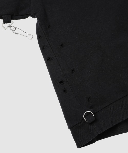 RAF SIMONS(ラフシモンズ)の「Washed big fit hoodie with clasps and patch(パーカー・メンズ・ブラック・XS/S)」の5枚目の写真