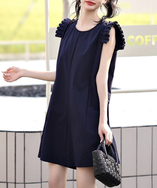 TeddyShop（テディショップ）の「【UVカット率 99%以上】レディース プリーツフリルのきれいめラッシュガード（ラッシュガード・レディース・ネイビー/カーキ/ベージュ/ブラウン/ブラック・S/LL/L/M）」の18枚目の写真