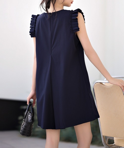 TeddyShop（テディショップ）の「【UVカット率 99%以上】レディース プリーツフリルのきれいめラッシュガード（ラッシュガード・レディース・ネイビー/カーキ/ベージュ/ブラウン/ブラック・S/LL/L/M）」の19枚目の写真