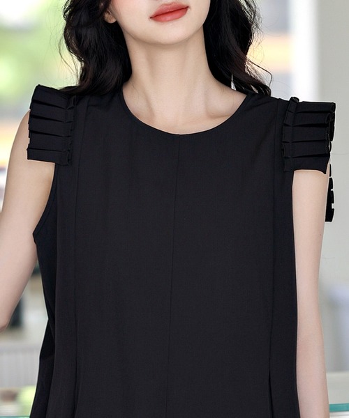 TeddyShop（テディショップ）の「【UVカット率 99%以上】レディース プリーツフリルのきれいめラッシュガード（ラッシュガード・レディース・ネイビー/カーキ/ベージュ/ブラウン/ブラック・S/LL/L/M）」の21枚目の写真