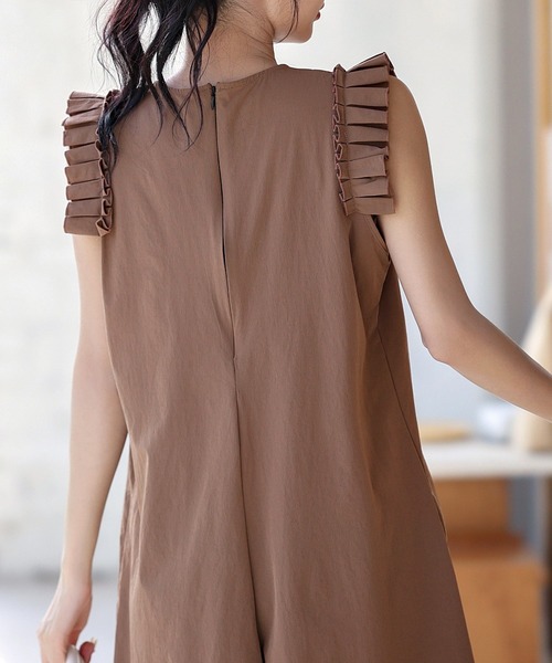 TeddyShop（テディショップ）の「【UVカット率 99%以上】レディース プリーツフリルのきれいめラッシュガード（ラッシュガード・レディース・ネイビー/カーキ/ベージュ/ブラウン/ブラック・S/LL/L/M）」の22枚目の写真