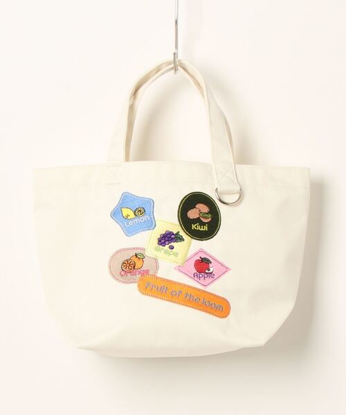 FRUIT OF THE LOOM(フルーツオブザルーム)の「FRUIT OF THE LOOM WAPPEN FRUITS MINI TOTE BAG(トートバッグ・メンズ・カーキ/ブラック/オフホワイト・FREE)」の1枚目の写真