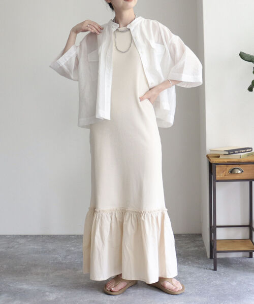 fredy emue（フレディエミュ）の「テレコマーメイドワンピース（ワンピース・レディース・アイボリー/ブラック/グレイッシュブルー・38）」の9枚目の写真