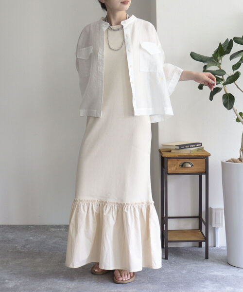 fredy emue（フレディエミュ）の「テレコマーメイドワンピース（ワンピース・レディース・アイボリー/ブラック/グレイッシュブルー・38）」の21枚目の写真