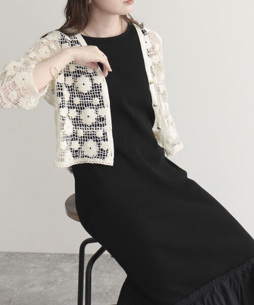 fredy emue（フレディエミュ）の「テレコマーメイドワンピース（ワンピース・レディース・アイボリー/ブラック/グレイッシュブルー・38）」の18枚目の写真