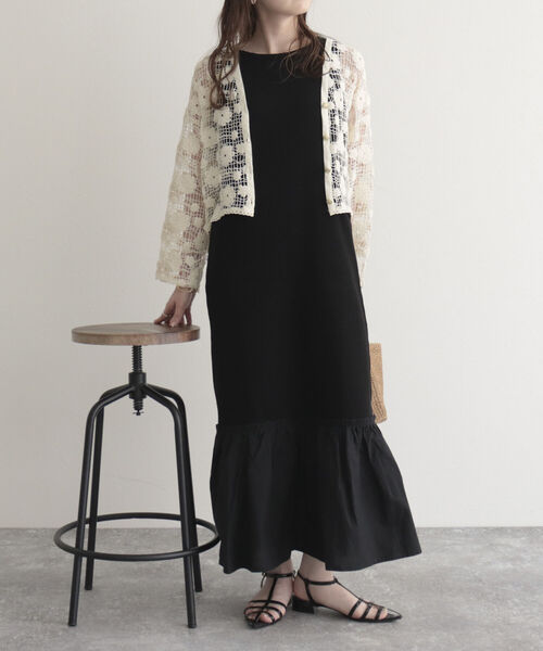 fredy emue（フレディエミュ）の「テレコマーメイドワンピース（ワンピース・レディース・アイボリー/ブラック/グレイッシュブルー・38）」の12枚目の写真