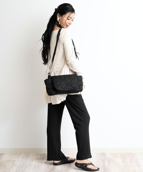 SweetMommy（スウィートマミー）の「さらさら フリーカットリブニットパンツ　選べる2タイプ [マタニティ 産前産後]（マタニティウェア/グッズ・レディース・ライトブルー/ブラック/グリーン系1/チャコールグレー/ベージュ/ライトベージュ/ブルー/モカ/ブラック系・M/L）」の21枚目の写真