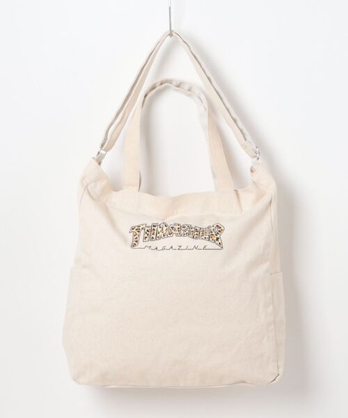 THRASHER（スラッシャー）の「スラッシャー トートバッグ L 帆布 キャンバス 2Way（ショルダーバッグ・メンズ・グレー/ベージュ/ブラック/アイボリー/ブラック系その他2/ホワイト系その他2・FREE）」の3枚目の写真