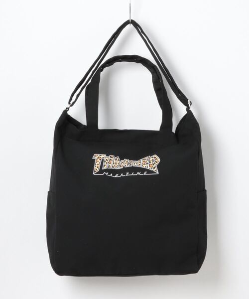 THRASHER（スラッシャー）の「スラッシャー トートバッグ L 帆布 キャンバス 2Way（ショルダーバッグ・メンズ・グレー/ベージュ/ブラック/アイボリー/ブラック系その他2/ホワイト系その他2・FREE）」の5枚目の写真