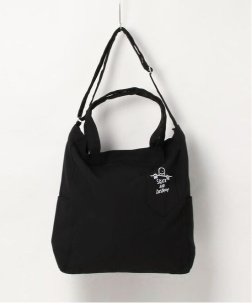 THRASHER（スラッシャー）の「スラッシャー トートバッグ L 帆布 キャンバス 2Way（ショルダーバッグ・メンズ・グレー/ベージュ/ブラック/アイボリー/ブラック系その他2/ホワイト系その他2・FREE）」の4枚目の写真