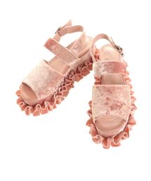 merry jenny | ベロアフリルサンダル(サンダル)