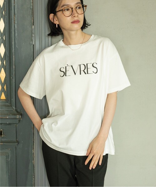 OPAQUE.CLIP（オペークドットクリップ）の「◆ドロップショルダーロゴプリントTシャツ/コットン100％【洗濯機洗い可】（Tシャツ/カットソー・レディース・ブラック/オフホワイト/レンガ・00）」の16枚目の写真