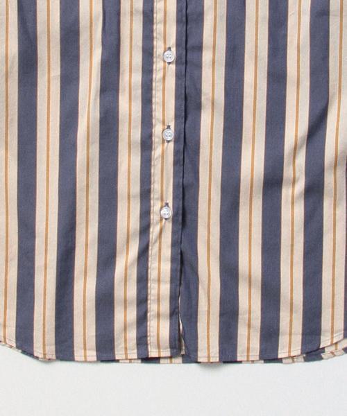 Demi-Luxe BEAMS（デミルクス ビームス）の「ORIAN / マルチストラライプ ストレッチミニシャツ（シャツ/ブラウス・レディース・ベージュ・40/38）」の5枚目の写真