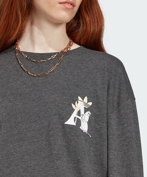 adidas（アディダス）の「アディダス オリジナルス × ムーミン 長袖Tシャツ / ロンT / アディダスオリジナルス adidas Originals（Tシャツ/カットソー・レディース・ダークグレー/グリーン・LARGE/SMALL/MEDIUM/X-LARGE/XX-LARGE/X-SMALL）」の5枚目の写真