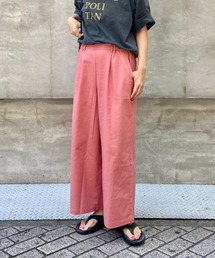 【Du noir】綿麻ワイドパンツ