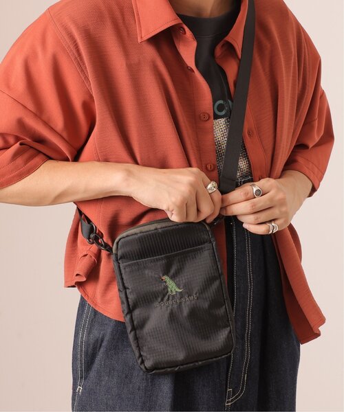 DOUBLE NAME（ダブルネーム）の「ナイロン恐竜刺しゅうサコッシュ/ユニセックス可（ショルダーバッグ・レディース・ネイビー/カーキ/ブラック・FREE）」の7枚目の写真
