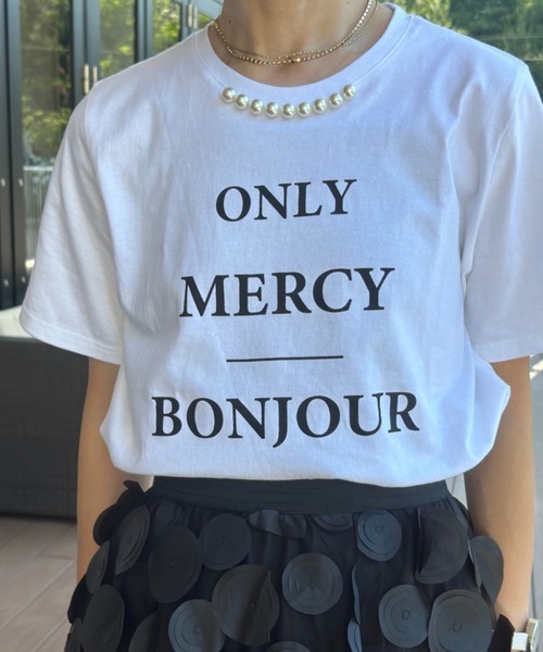 deux amour（ドゥーザムール）の「ONLY MERCY Tshirts（Tシャツ/カットソー・レディース・ホワイト/ブラック・FREE）」の21枚目の写真