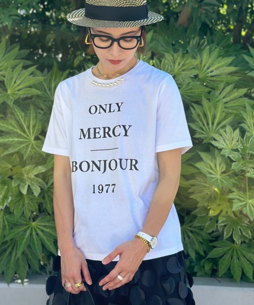 deux amour（ドゥーザムール）の「ONLY MERCY Tshirts（Tシャツ/カットソー・レディース・ホワイト/ブラック・FREE）」の13枚目の写真