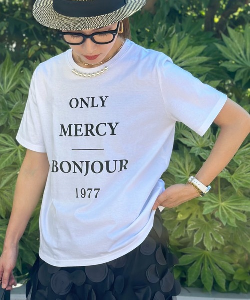 deux amour（ドゥーザムール）の「ONLY MERCY Tshirts（Tシャツ/カットソー・レディース・ホワイト/ブラック・FREE）」の17枚目の写真