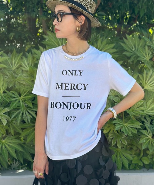 deux amour（ドゥーザムール）の「ONLY MERCY Tshirts（Tシャツ/カットソー・レディース・ホワイト/ブラック・FREE）」の10枚目の写真