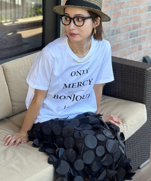 deux amour（ドゥーザムール）の「ONLY MERCY Tshirts（Tシャツ/カットソー・レディース・ホワイト/ブラック・FREE）」の14枚目の写真