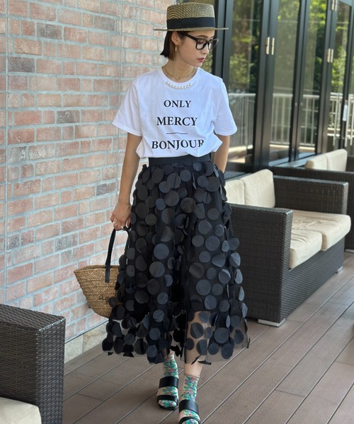 deux amour（ドゥーザムール）の「ONLY MERCY Tshirts（Tシャツ/カットソー・レディース・ホワイト/ブラック・FREE）」の5枚目の写真