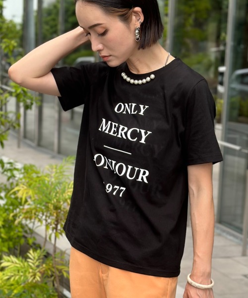 deux amour（ドゥーザムール）の「ONLY MERCY Tshirts（Tシャツ/カットソー・レディース・ホワイト/ブラック・FREE）」の9枚目の写真