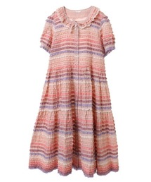 ミックスフリル使いワンピース