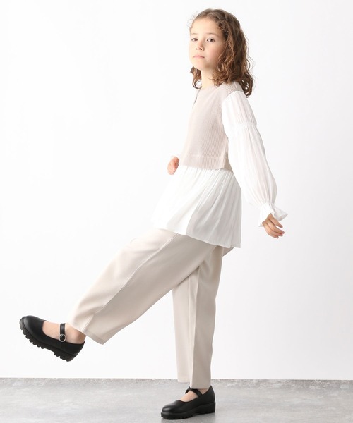 GLOBAL WORK（グローバルワーク）の「オシャラクドッキングプルオーバー長袖/キッズ/963015（その他トップス・キッズ・ブラック/ベージュ・100cm/110cm/120cm/130cm/140cm/150cm/160cm）」の5枚目の写真