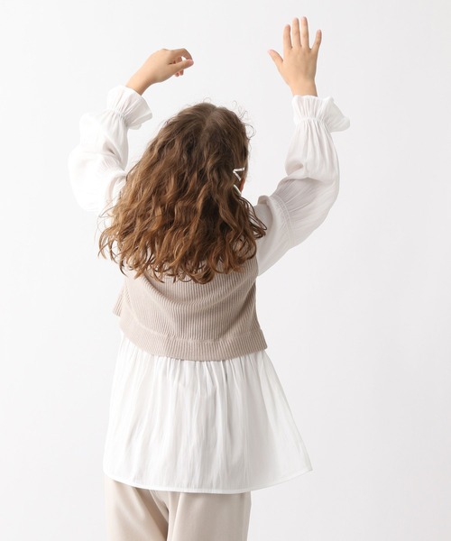 GLOBAL WORK（グローバルワーク）の「オシャラクドッキングプルオーバー長袖/キッズ/963015（その他トップス・キッズ・ブラック/ベージュ・100cm/110cm/120cm/130cm/140cm/150cm/160cm）」の9枚目の写真