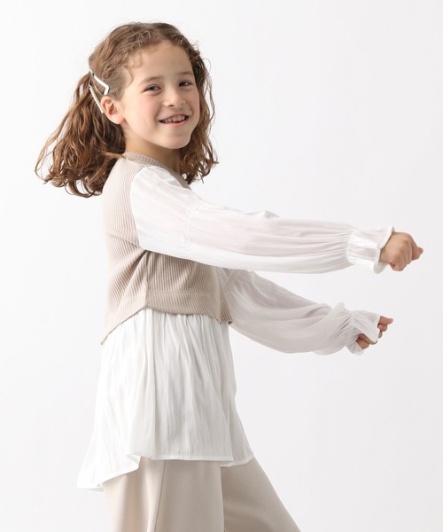 GLOBAL WORK（グローバルワーク）の「オシャラクドッキングプルオーバー長袖/キッズ/963015（その他トップス・キッズ・ブラック/ベージュ・100cm/110cm/120cm/130cm/140cm/150cm/160cm）」の11枚目の写真