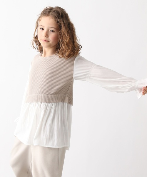 GLOBAL WORK（グローバルワーク）の「オシャラクドッキングプルオーバー長袖/キッズ/963015（その他トップス・キッズ・ブラック/ベージュ・100cm/110cm/120cm/130cm/140cm/150cm/160cm）」の13枚目の写真