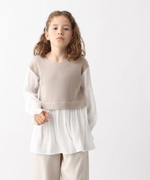 GLOBAL WORK（グローバルワーク）の「オシャラクドッキングプルオーバー長袖/キッズ/963015（その他トップス・キッズ・ブラック/ベージュ・100cm/110cm/120cm/130cm/140cm/150cm/160cm）」の15枚目の写真