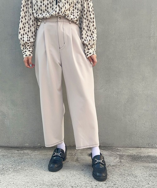 179/WG（イチナナキュウダブルジー）の「配色ステッチサルエルパンツ（その他パンツ・レディース・ピンク/ブラック/ブルー/オフホワイト・SMALL/MEDIUM）」の17枚目の写真