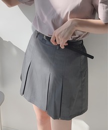 AS KNOW AS plus | ☆ベルト付プリーツミニスカート(スカート)