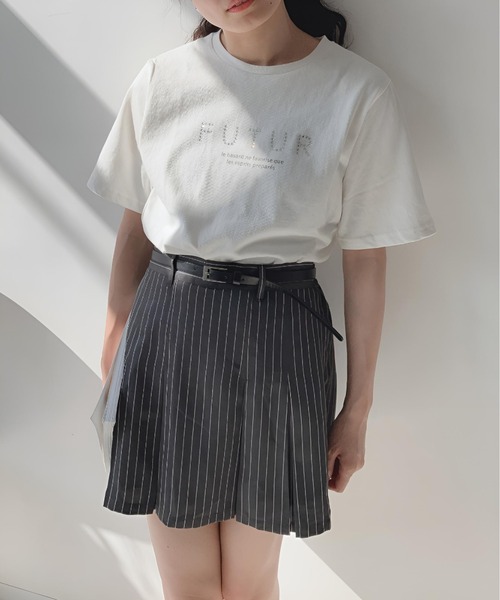 AS KNOW AS plus（アズノゥアズプラス）の「☆ベルト付プリーツミニスカート（スカート・レディース・ブラック/グレー/グレー系その他・FREE）」の11枚目の写真