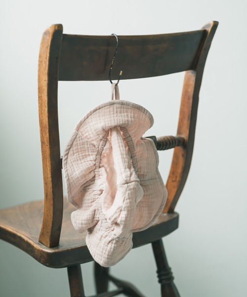 riziere（リジェール）の「ダブルガーゼフリルハット（ハット・キッズ・グレイッシュベージュ/ブラウン系1/ピンク・FREE）」の12枚目の写真