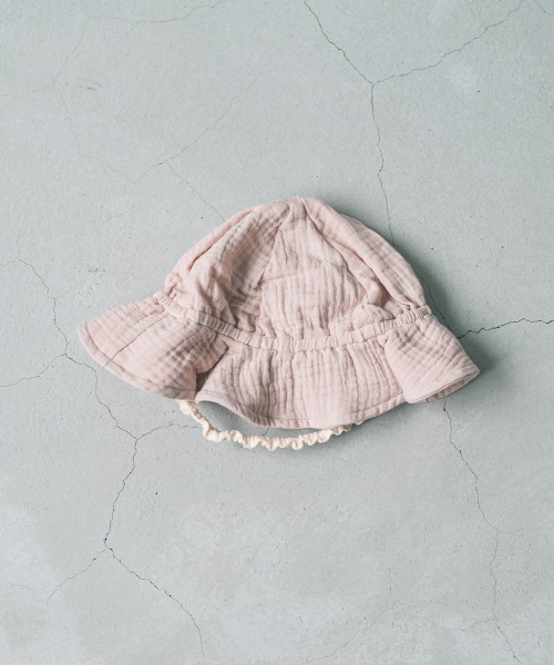 riziere（リジェール）の「ダブルガーゼフリルハット（ハット・キッズ・グレイッシュベージュ/ブラウン系1/ピンク・FREE）」の10枚目の写真