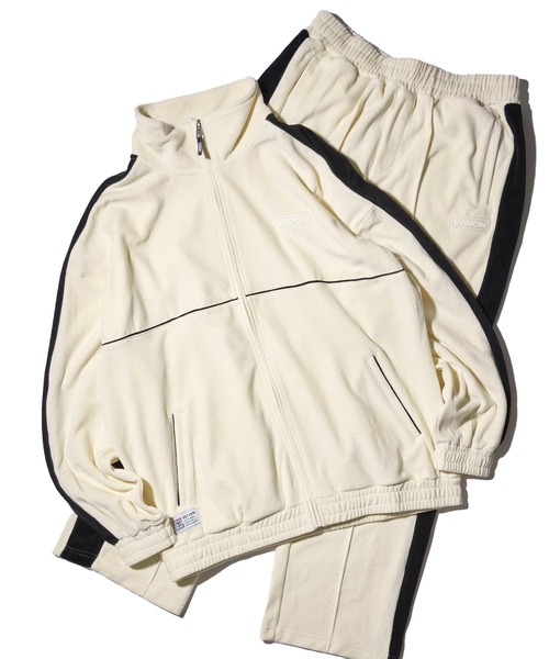 VISION STREET WEAR（ヴィジョンストリートウェア）の「【VISION STREET WEAR】セットアップ対応 ベロアトラックパンツ / カラージャージ（その他パンツ・レディース・ブルー/アイボリー/ブラック/ブラウン・MEDIUM/LARGE/X-LARGE）」の13枚目の写真