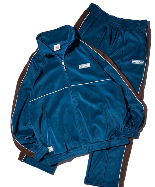 VISION STREET WEAR（ヴィジョンストリートウェア）の「【VISION STREET WEAR】セットアップ対応 ベロアトラックパンツ / カラージャージ（その他パンツ・レディース・ブルー/アイボリー/ブラック/ブラウン・MEDIUM/LARGE/X-LARGE）」の16枚目の写真