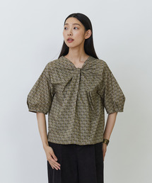 LOISIR×LIBERTY ダブルガーゼリバティプリントチュニックブラウス 日本