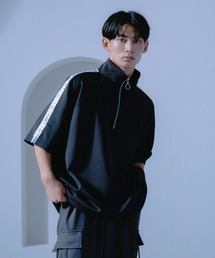 Ellno Loset | ジャガードラインハーフジッププルオーバー/セットアップ対応(Tシャツ/カットソー)