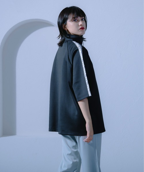 Ellno Loset（エルノロゼット）の「ジャガードラインハーフジッププルオーバー/セットアップ対応（Tシャツ/カットソー・メンズ・ブラック/ブルーグリーン・LARGE/MEDIUM/SMALL）」の15枚目の写真