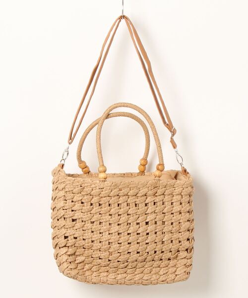 aimoha(アイモハ)の「シンプル 2WAYかごバッグ(かごバッグ・レディース・オフホワイト/ベージュ・FREE)」の5枚目の写真