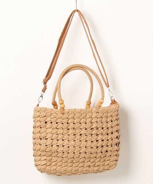 aimoha(アイモハ)の「シンプル 2WAYかごバッグ(かごバッグ・レディース・オフホワイト/ベージュ・FREE)」の8枚目の写真