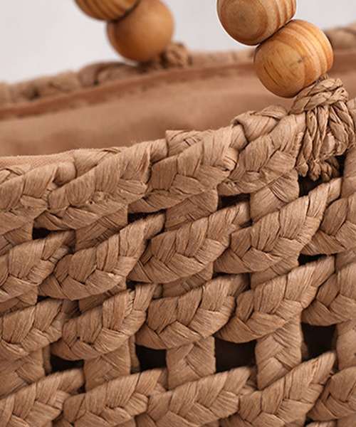 aimoha(アイモハ)の「シンプル 2WAYかごバッグ(かごバッグ・レディース・オフホワイト/ベージュ・FREE)」の12枚目の写真