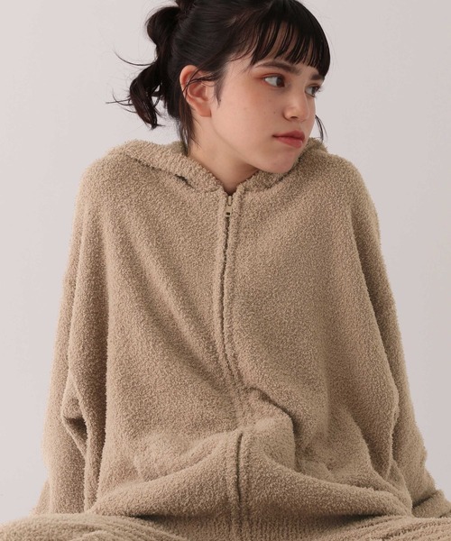 GLOBAL WORK（グローバルワーク）の「ルームウェア／ZIPパーカー/966350（パーカー・キッズ・ホワイト系その他/ベージュ・SMALL/MEDIUM）」の2枚目の写真