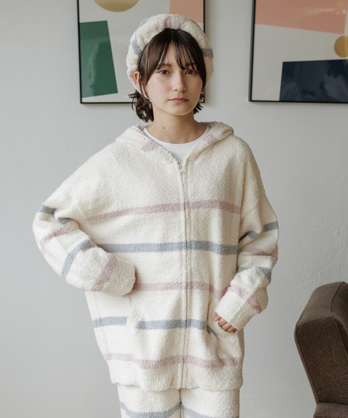 GLOBAL WORK（グローバルワーク）の「ルームウェア／ZIPパーカー/966350（パーカー・キッズ・ホワイト系その他/ベージュ・SMALL/MEDIUM）」の8枚目の写真