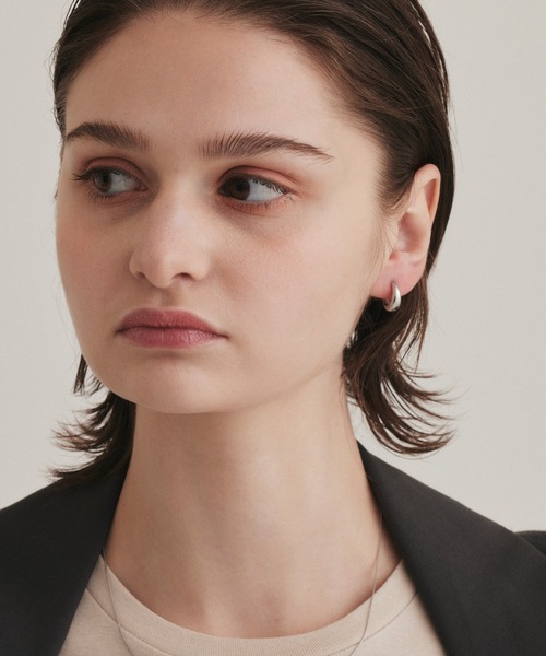 CENE（セネ）の「【CENE】セネ/ドロップフープピアス（ピアス（両耳用）・レディース・シルバー/ゴールド/ピンクゴールド・FREE）」の18枚目の写真